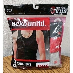 Ecko Unltd Tank Tops Men's 3 Pack 2 XLT Multicolored Cotton Black Gray Red